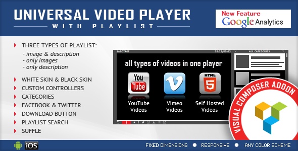 Universal Video Player for Visual Composer Addons Bundle