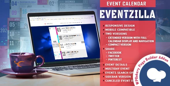 EventZilla - Event Calendar - Addon For WPBakery Page Builder (formerly Visual Composer) - for Visual Composer Addons Bundle
